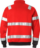 High vis college lyhyt vetoketju lk.3, 728 SHV Hi-Vis Red/Black - Suomen Brodeeraus