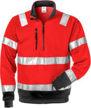 High vis college lyhyt vetoketju lk.3, 728 SHV Hi-Vis Red/Black - Suomen Brodeeraus
