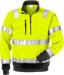 High vis college lyhyt vetoketju lk.3, 728 SHV Hi-Vis Yellow/Black - Suomen Brodeeraus