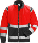 High vis fleecetakki 4041 FE Hi-Vis Red/Black - Suomen Brodeeraus