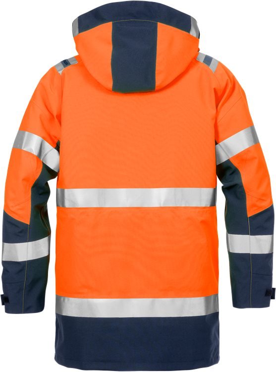 High vis GORE-TEX® talvitakki lk. 3 4989 GXB Hi-Vis Orange/Navy - Suomen Brodeeraus