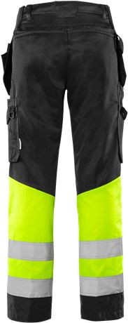 High vis Green rakentajan housut LK 1 2640 GPLU Hi-Vis Yellow/Black - Suomen Brodeeraus