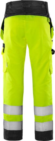 High vis Green rakentajan housut LK 2 2641 GPLU Hi-Vis Yellow/Black - Suomen Brodeeraus