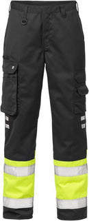 High vis housut lk.1, 213 PLU Hi-Vis Yellow/Black - Suomen Brodeeraus