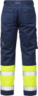 High vis housut lk.1, 213 PLU Hi-Vis Yellow/Navy - Suomen Brodeeraus