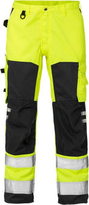 High vis housut lk.2, 2026 PLU Hi-Vis Yellow/Black - Suomen Brodeeraus