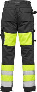 High vis housut naiset 2129 PLU Hi-Vis Yellow/Black - Suomen Brodeeraus