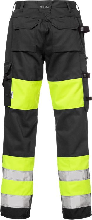 High vis housut naiset lk.1, 2139 PLU Hi-Vis Yellow/Black - Suomen Brodeeraus