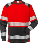 High vis pitkähihainen t-paita lk 2 7457 THV Hi-Vis Red/Black - Suomen Brodeeraus