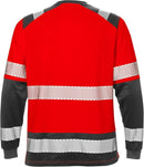 High vis pitkähihainen t-paita lk 2 7457 THV Hi-Vis Red/Black - Suomen Brodeeraus