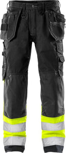 High vis rakentajan housut 2093 NYC Hi-Vis Yellow/Black - Suomen Brodeeraus