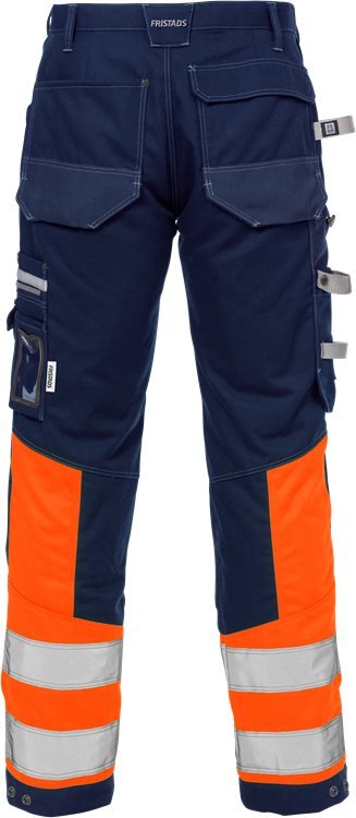 High vis rakentajan housut lk.1, 2127 CYD Hi-Vis Orange/Navy - Suomen Brodeeraus