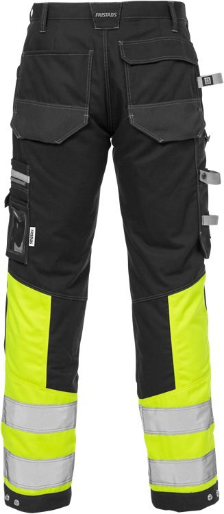 High vis rakentajan housut lk.1, 2127 CYD Hi-Vis Yellow/Black - Suomen Brodeeraus