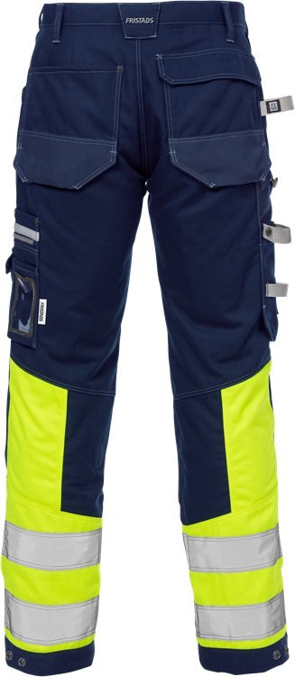 High vis rakentajan housut lk.1, 2127 CYD Hi-Vis Yellow/Navy - Suomen Brodeeraus