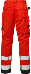 High vis rakentajan housut lk.2, 2025 PLU Hi-Vis Yellow/Navy - Suomen Brodeeraus