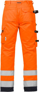 High vis rakentajan housut naiset lk.2, 2125 PLU Hi-Vis Orange/Navy - Suomen Brodeeraus