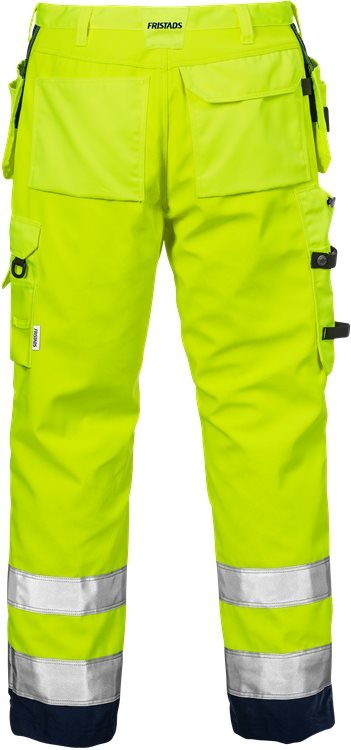 High vis rakentajan softshell housut lk.2, 2083 WYH Hi-Vis Yellow/Navy - Suomen Brodeeraus