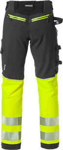 High vis rakentajan stretch housut lk 1 2568 STP Hi-Vis Yellow/Black - Suomen Brodeeraus