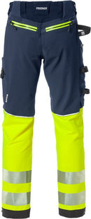 High vis rakentajan stretch housut lk 1 2568 STP Hi-Vis Yellow/Navy - Suomen Brodeeraus