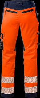 High vis rakentajan stretch housut naisten lk 2 2710 PLU Hi-Vis Black / Red 34 - Suomen Brodeeraus