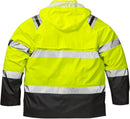 High vis sadetakki lk.3, 4624 RS Hi-Vis Yellow/Black - Suomen Brodeeraus