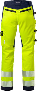 High vis Stretch housut lk 2 2707 PLU Hi-Vis Yellow/Navy - Suomen Brodeeraus