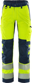 High vis stretch housut lk 2 2712 PLU Hi-Vis Yellow/Navy - Suomen Brodeeraus