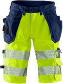 High vis stretch shortsit lk 1 2509 PLU Hi-Vis Yellow/Black - Suomen Brodeeraus