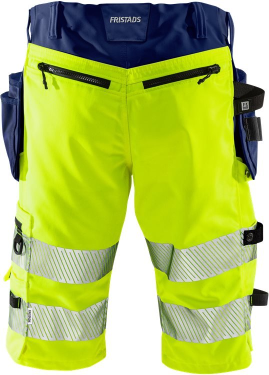 High vis stretch shortsit lk 1 2509 PLU Hi-Vis Yellow/Navy - Suomen Brodeeraus