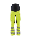 Highvis äitiyshousut 4-way stretch Huomio keltainen/Musta - Suomen Brodeeraus