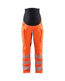 Highvis äitiyshousut 4-way stretch Huomio oranssi/Musta - Suomen Brodeeraus