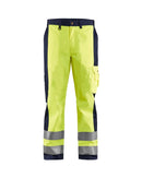 Highvis housut Huomio keltainen/Mariininsininen - Suomen Brodeeraus