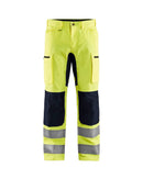 Highvis housut Stretch Huomio keltainen/Musta - Suomen Brodeeraus
