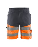 Highvis shortsit stretch Grafiitinharmaa/Huomio oranssi - Suomen Brodeeraus