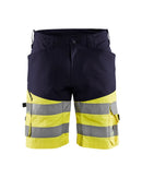 Highvis shortsit stretch Mariininsininen/Huomio keltainen - Suomen Brodeeraus