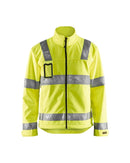 Highvis softshelltakki Huomio keltainen - Suomen Brodeeraus