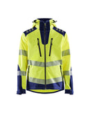 Highvis softshelltakki Huomio keltainen/Mariininsininen - Suomen Brodeeraus