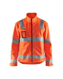 Highvis softshelltakki Huomio oranssi - Suomen Brodeeraus