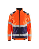 Highvis softshelltakki Huomio oranssi/Mariininsininen - Suomen Brodeeraus