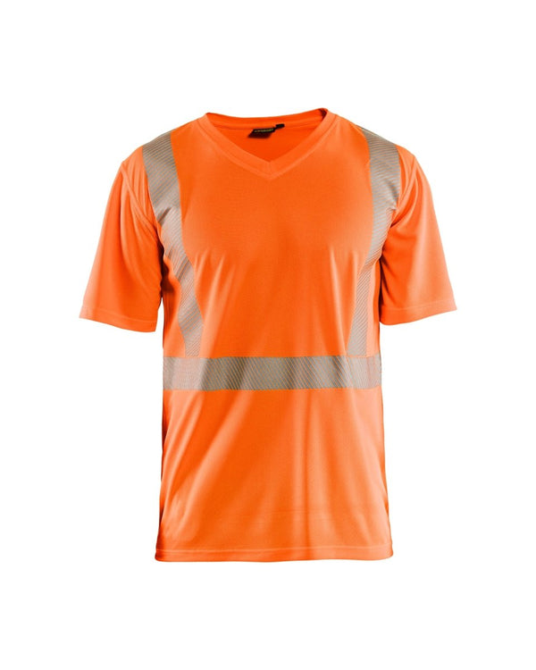 Highvis t-paita, UV-suoja Huomio oranssi - Suomen Brodeeraus