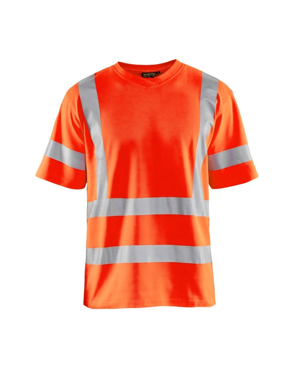 Highvis t-paita, UV-suoja Huomio oranssi - Suomen Brodeeraus