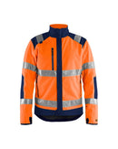 Highvis tuulenpitävä fleecepusero Huomio oranssi/Mariininsininen - Suomen Brodeeraus