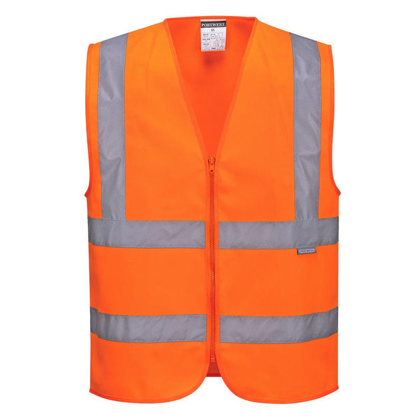 HiVis VETOketjullinen liivi Oranssi XL - Suomen Brodeeraus