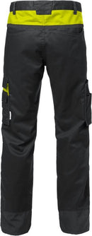 Housut 2552 STFP Black/Hivis Yellow - Suomen Brodeeraus