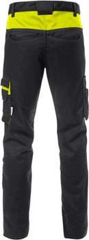 Housut 2555 STFP Black/Hivis Yellow - Suomen Brodeeraus