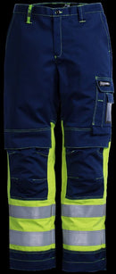 Housut Multitech Tummansininen/Neonkeltainen - Suomen Brodeeraus