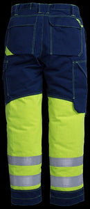 Housut Multitech Tummansininen/Neonkeltainen - Suomen Brodeeraus