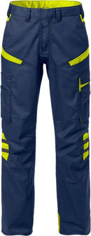 Housut naisten 2554 STFP Navy/Hi-Vis Yellow - Suomen Brodeeraus
