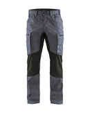 Housut Stretch Harmaa/Musta - Suomen Brodeeraus