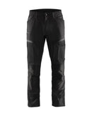 Housut stretch Musta/Tumman harmaa - Suomen Brodeeraus